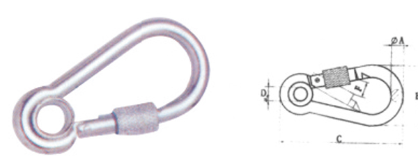 Snap Hook With Eyelet And Screw,Zinc Plated